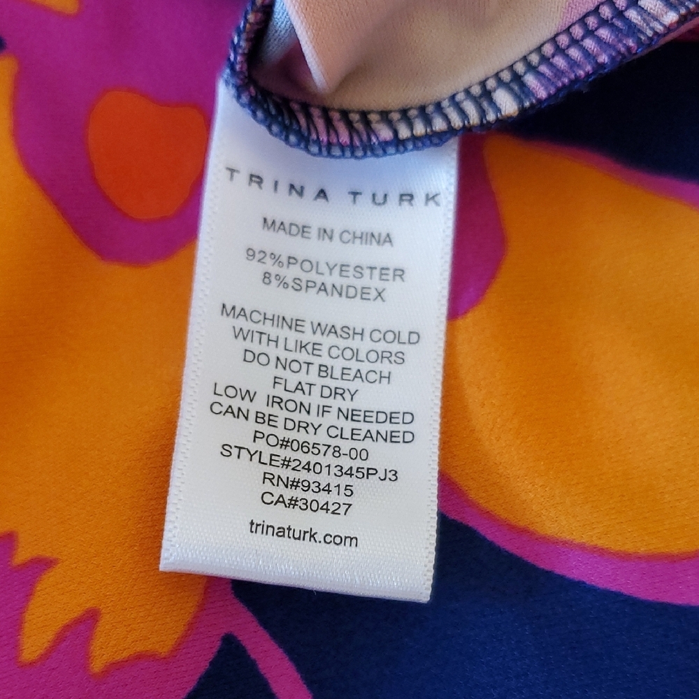 EUC Trina Turk Mini Strech Knit Tie Sleeve Dress Size M - Picture 5 of 8